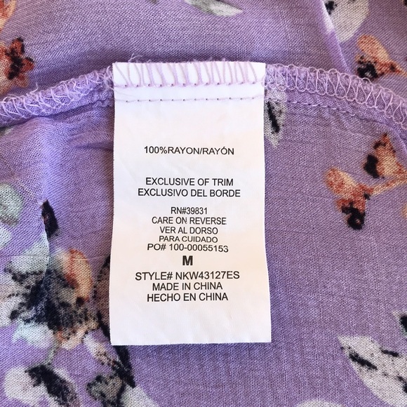 Rewind lilac floral print crop top, size M - Picture 7 of 8